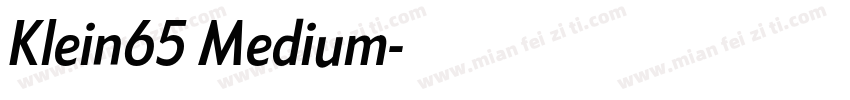 Klein65 Medium字体转换